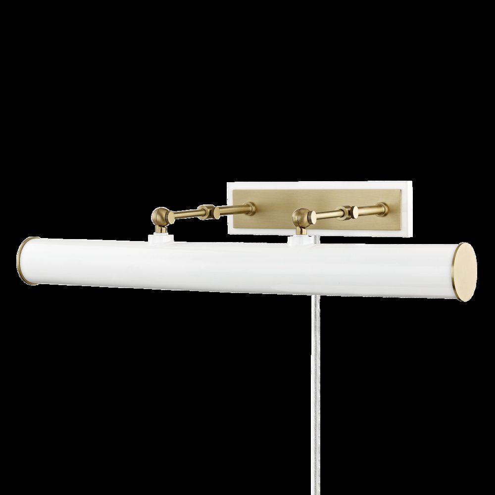 Holly Plug-In Picture Light, Aged Brass. Picture 1
