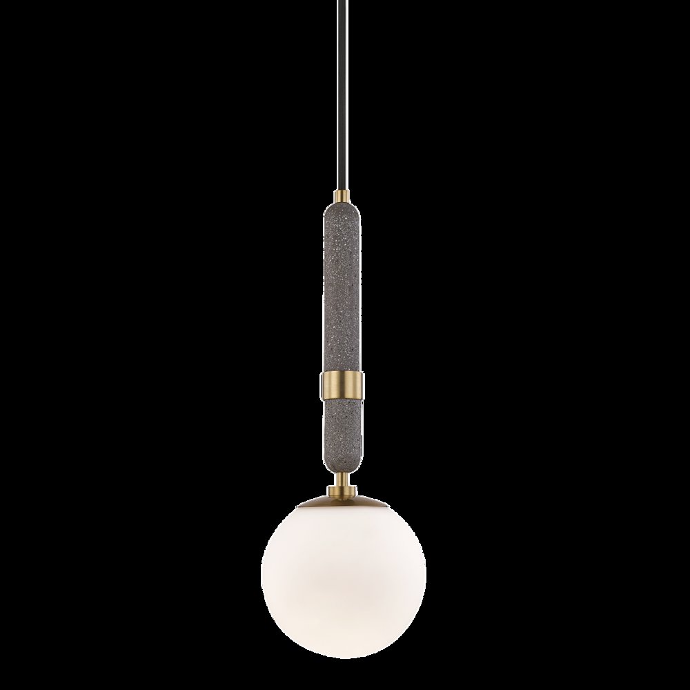 Brielle Pendant, Aged Brass. Picture 1