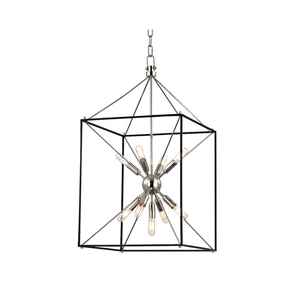 Glendale Lantern, Polished Nickel. Picture 1