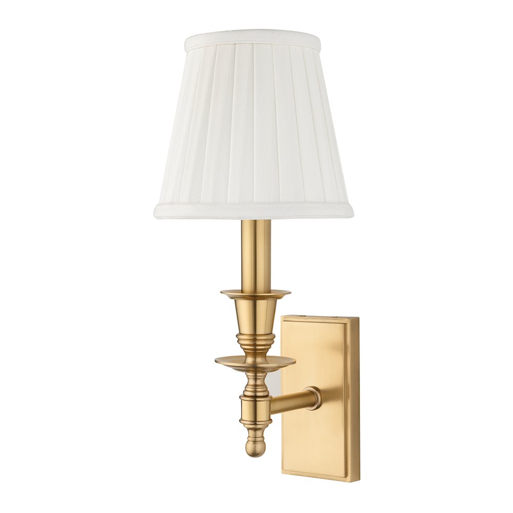 Ludlow Wall Sconce, Aged Brass. Picture 1