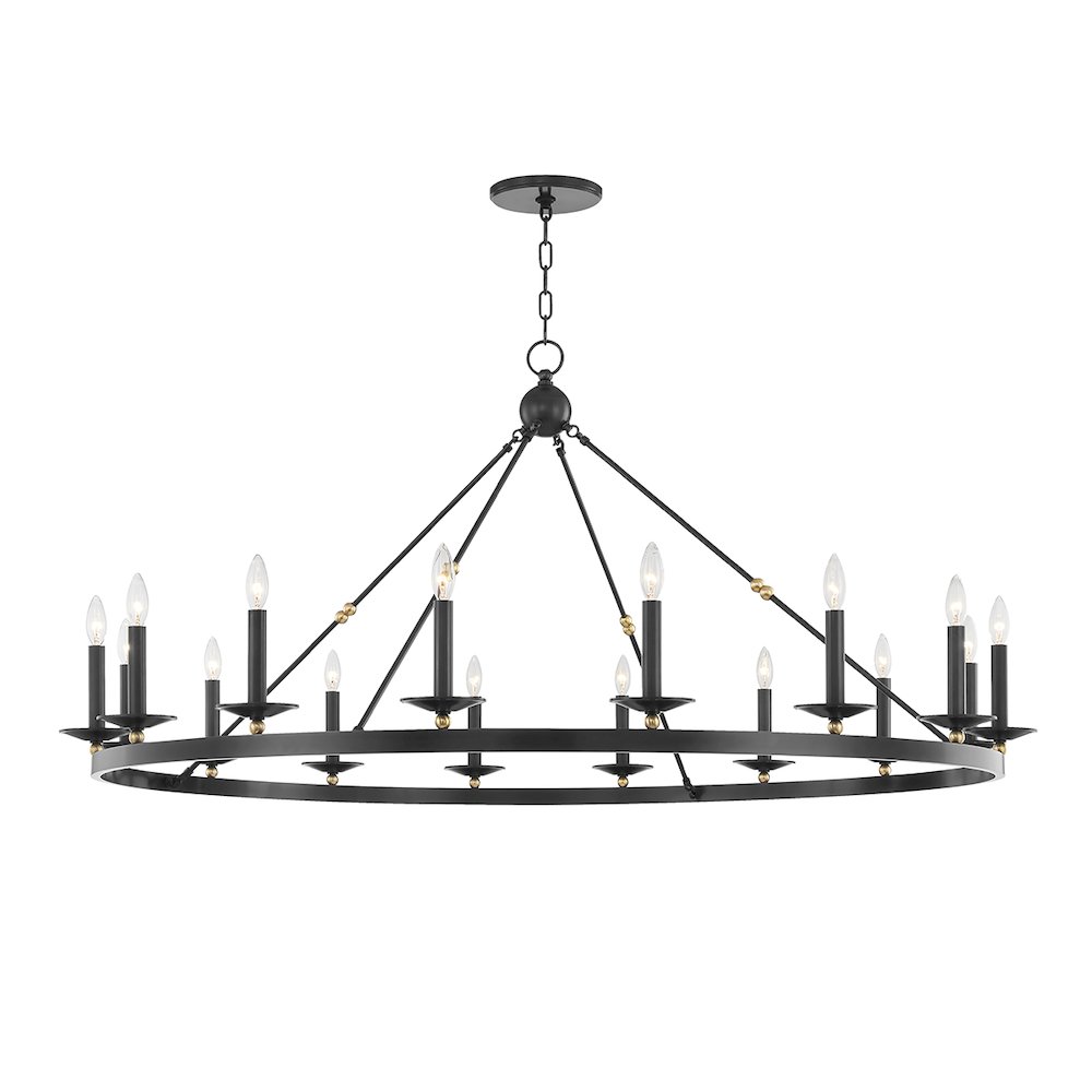 Allendale Chandelier, Aged Brass, Old Bronze. Picture 1