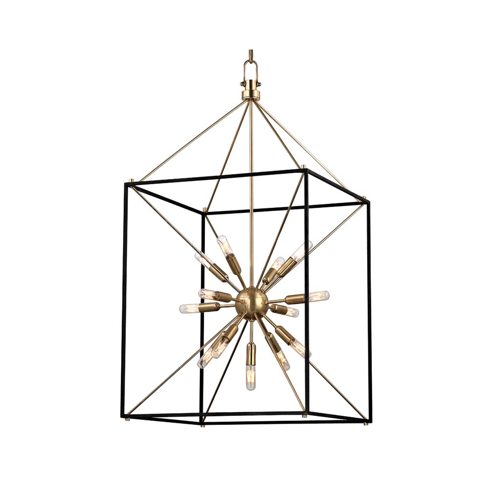 Glendale Lantern, Aged Brass. Picture 1