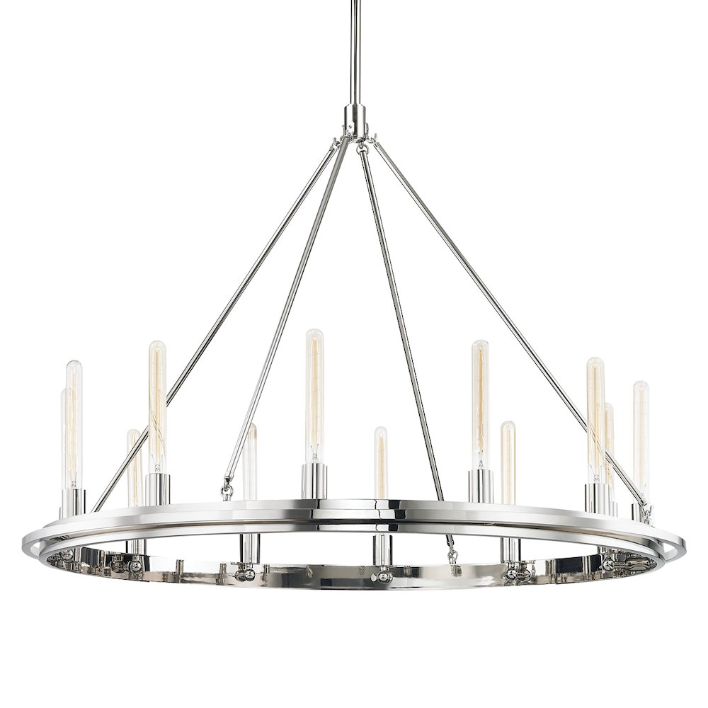 Chambers Chandelier, Polished Nickel. Picture 1