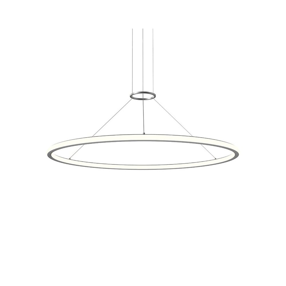 Luna Pendant, Bright Satin Aluminum. Picture 1