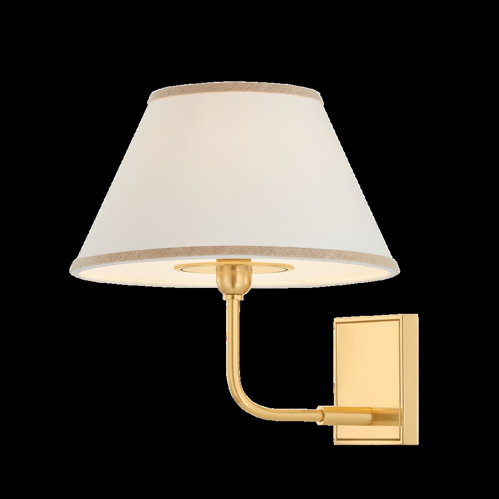 Durland Wall Sconce, Aged Brass. Picture 1