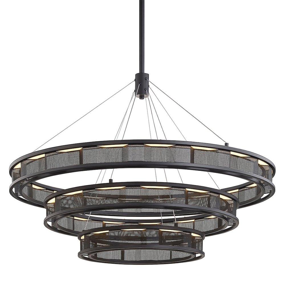 Fuze Chandelier, Soft Off Black. Picture 1