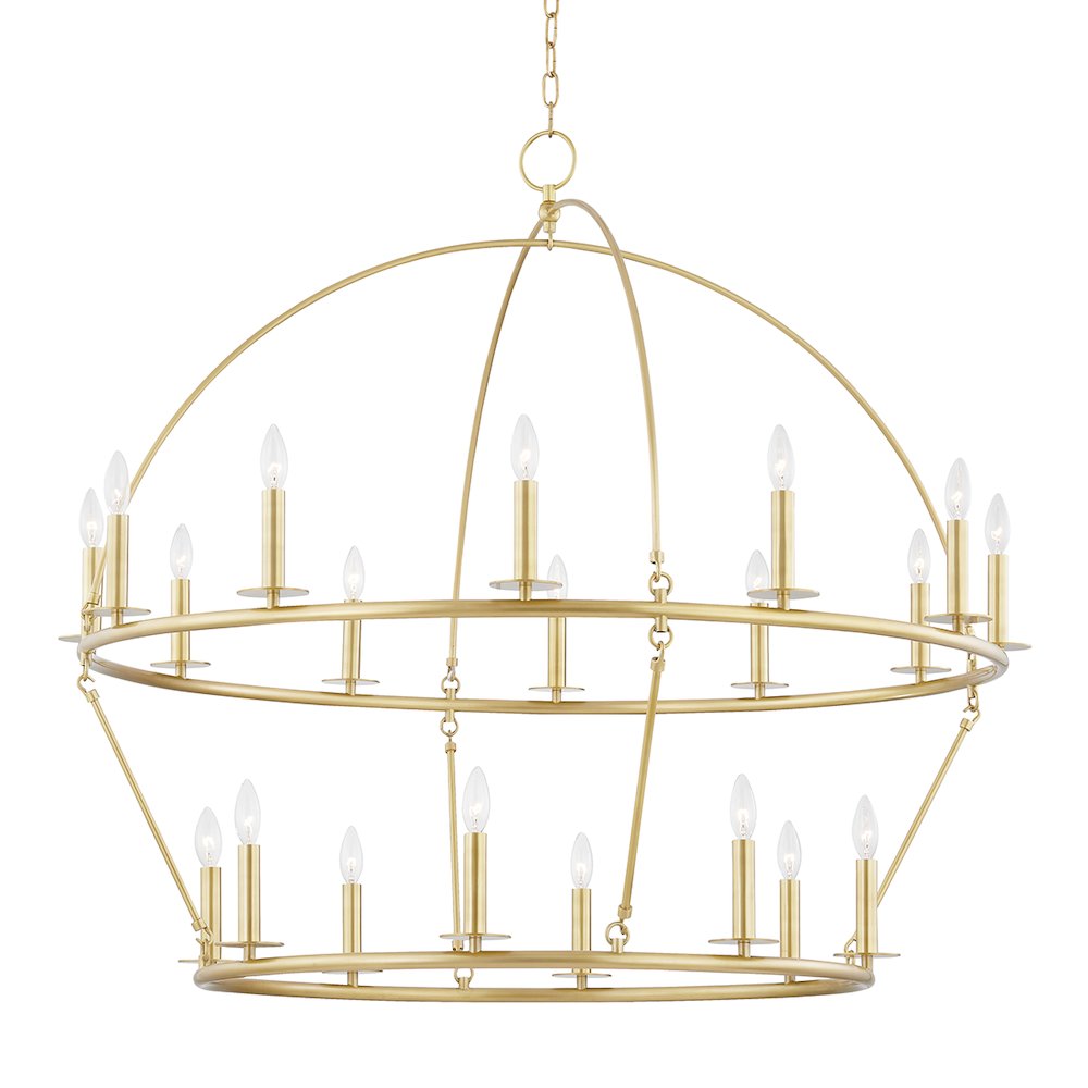 Howell Chandelier, Aged Brass. Picture 1
