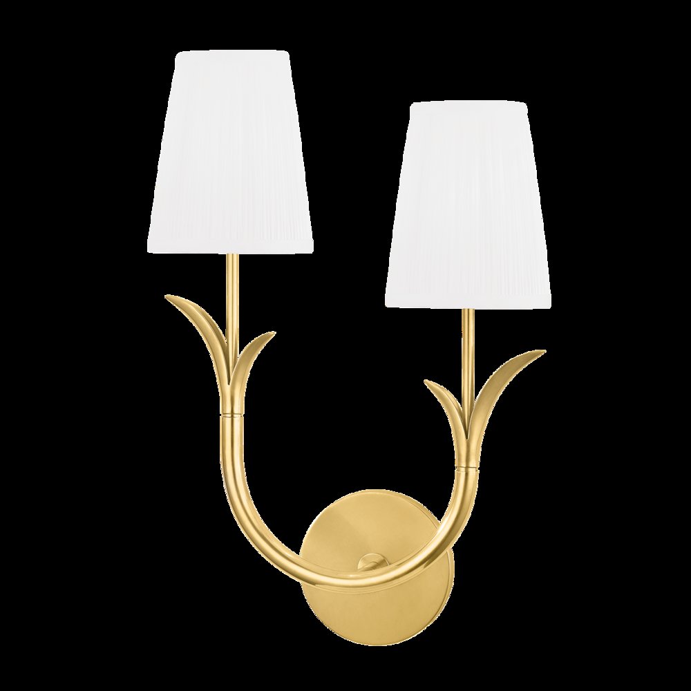 Deering Wall Sconce, Aged Brass. Picture 1