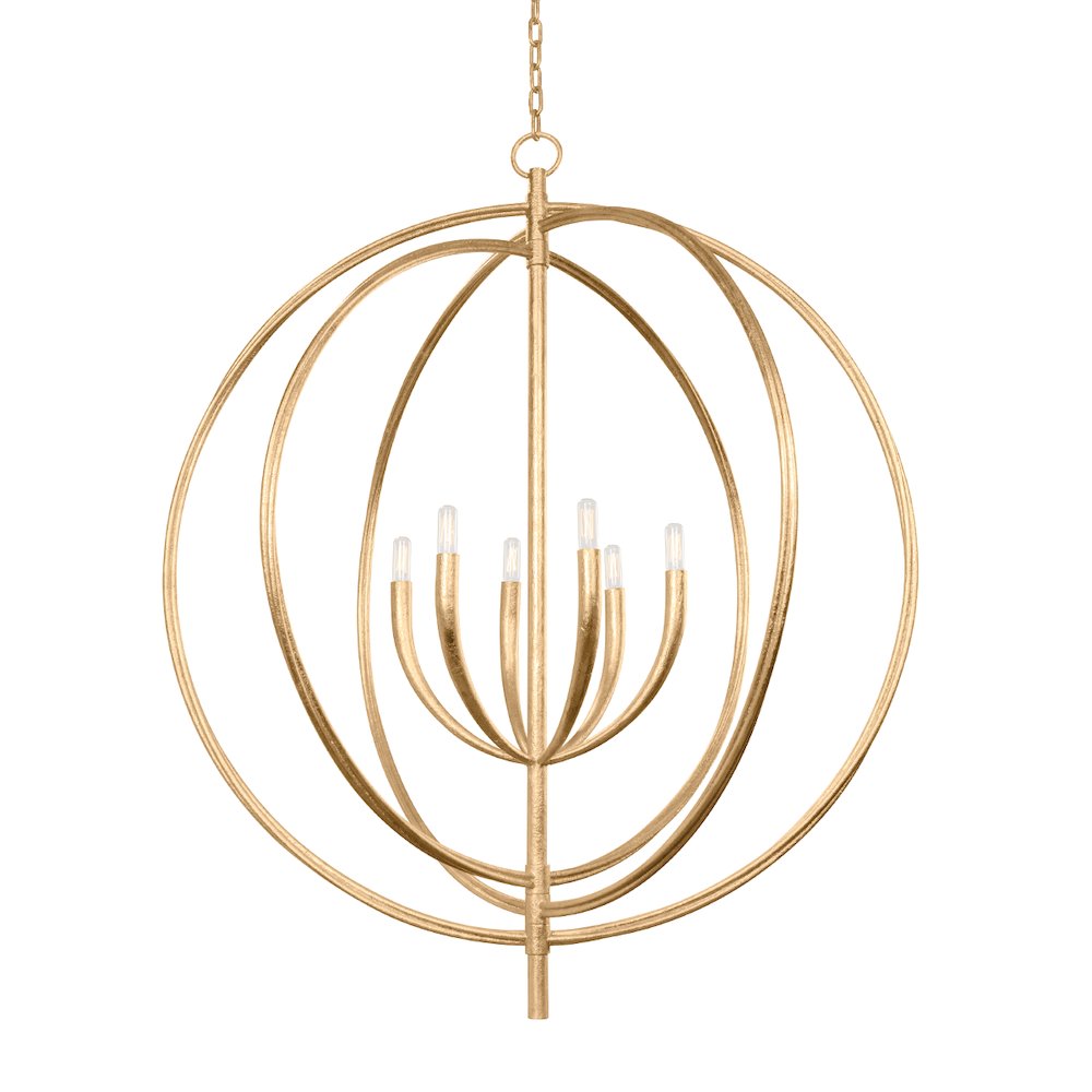Fillea Chandelier, Vintage Gold Leaf. Picture 1