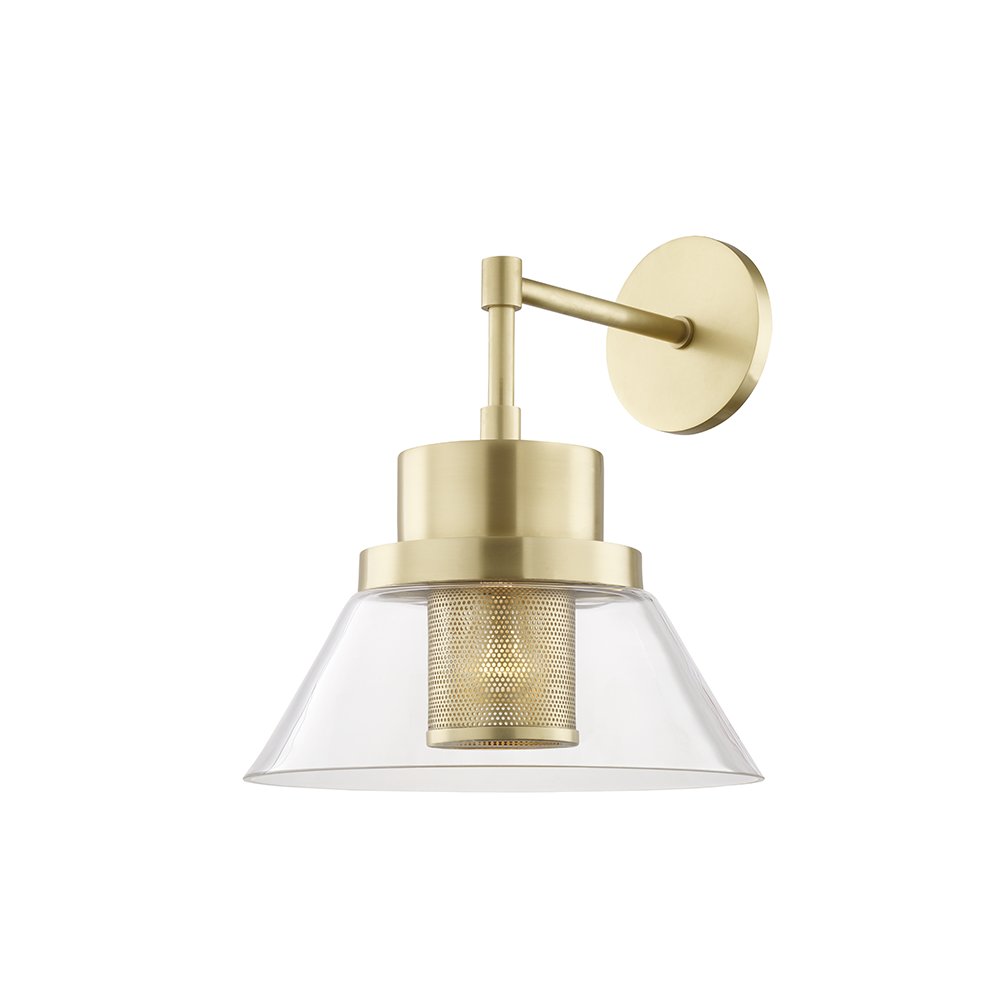 Paoli Wall Sconce, Aged Brass. Picture 1