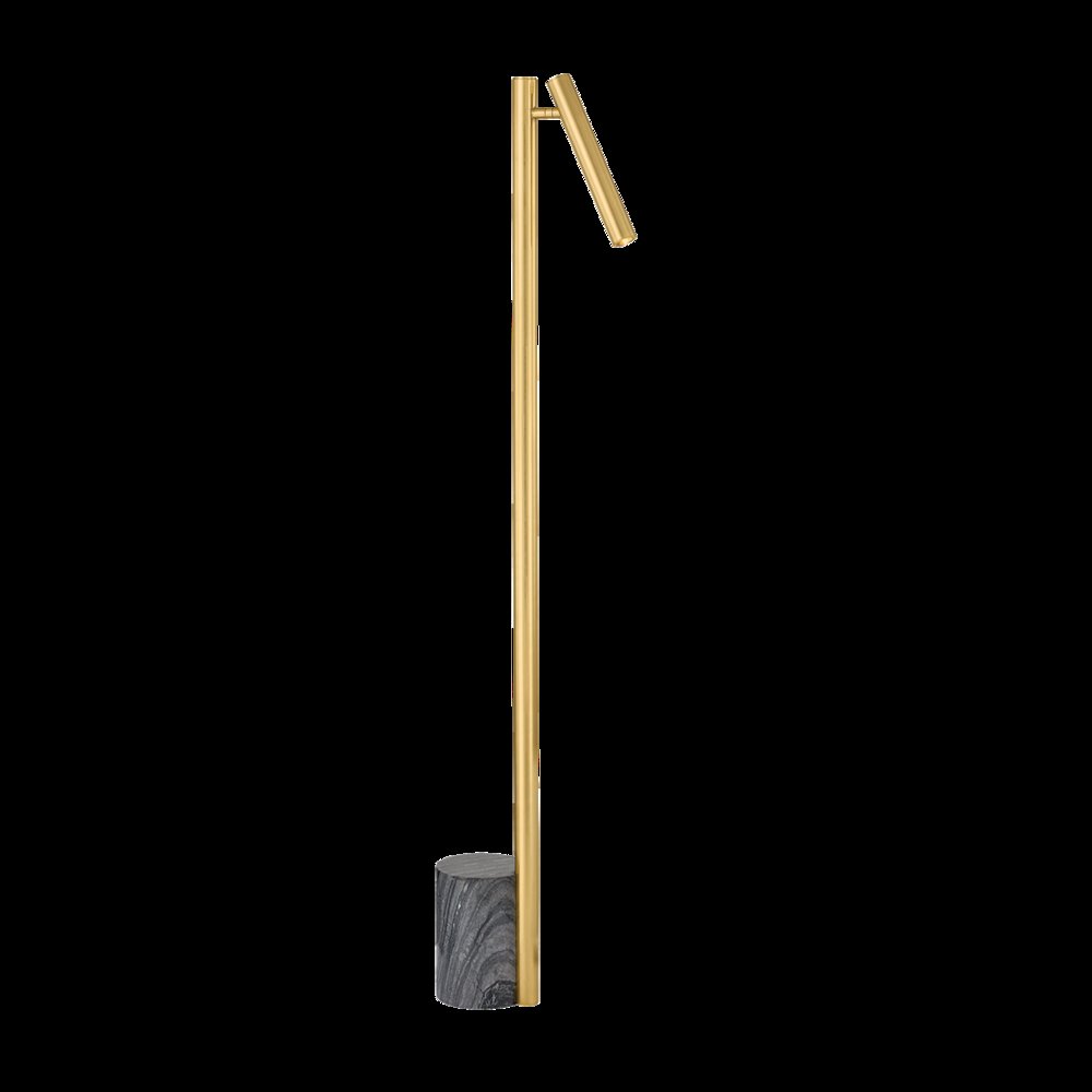 Circleville Floor Lamp, Aged Brass. Picture 1