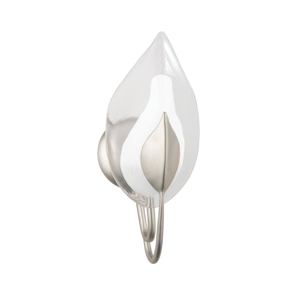Blossom Wall Sconce, Silver Leaf. Picture 1