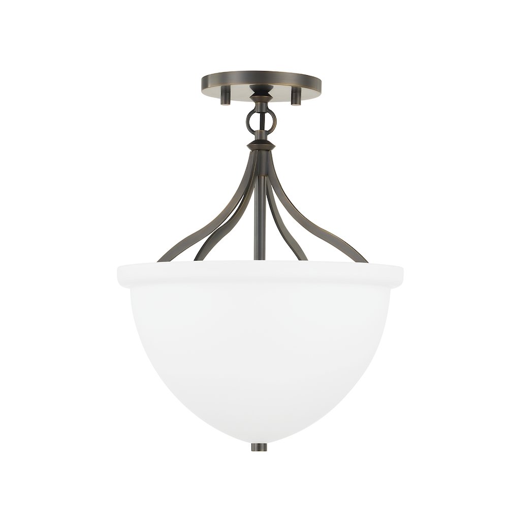 Browne Semi Flush, Distressed Bronze. Picture 1