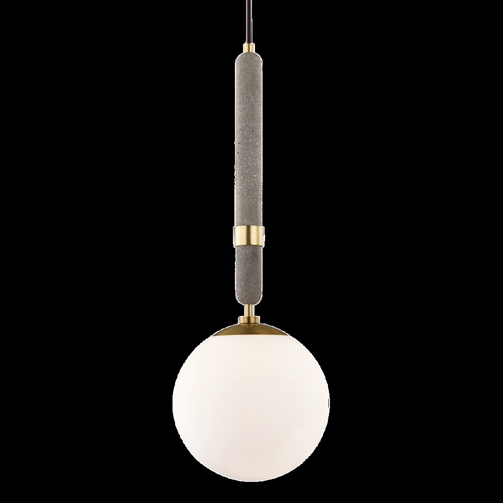 Brielle Pendant, Aged Brass. Picture 1