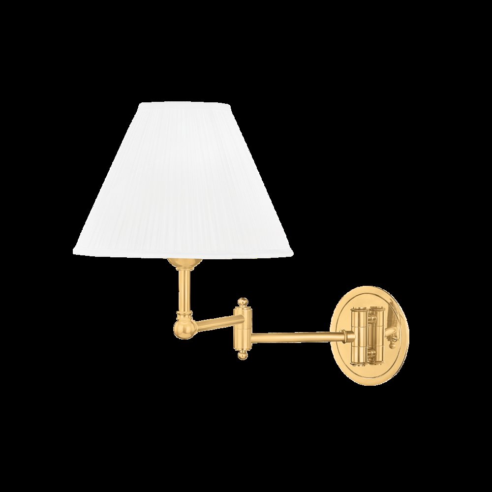 Signature No.1 Wall Sconce, Aged Brass. Picture 1