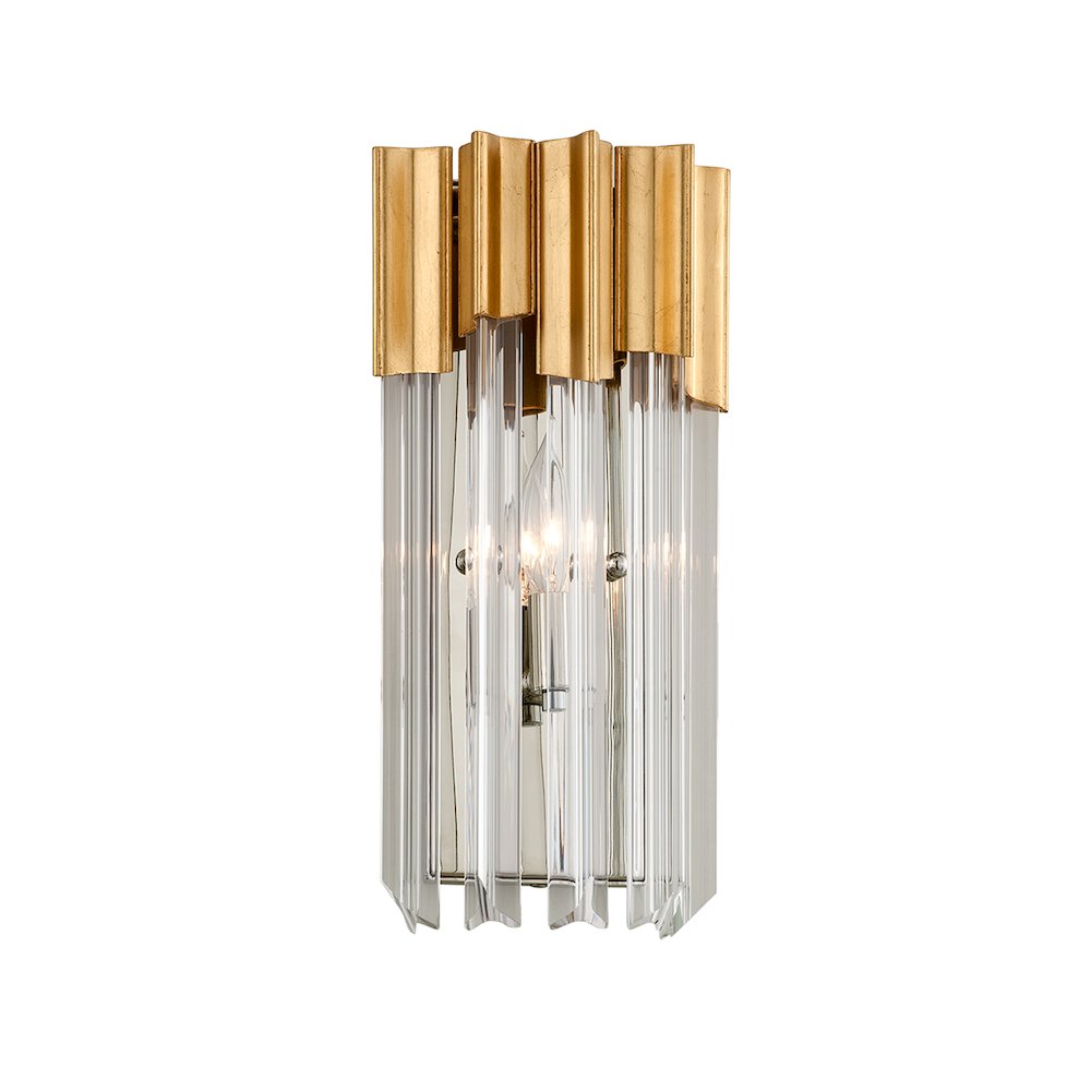 Charisma Wall Sconce, Gold Leaf. Picture 1