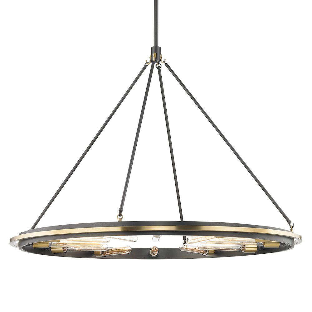 Chambers Chandelier, Aged Brass, Old Bronze. Picture 1