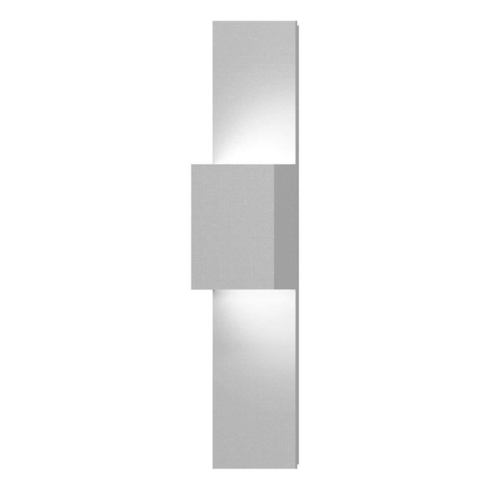 Flat Box Wall Sconce, Texture White. Picture 1