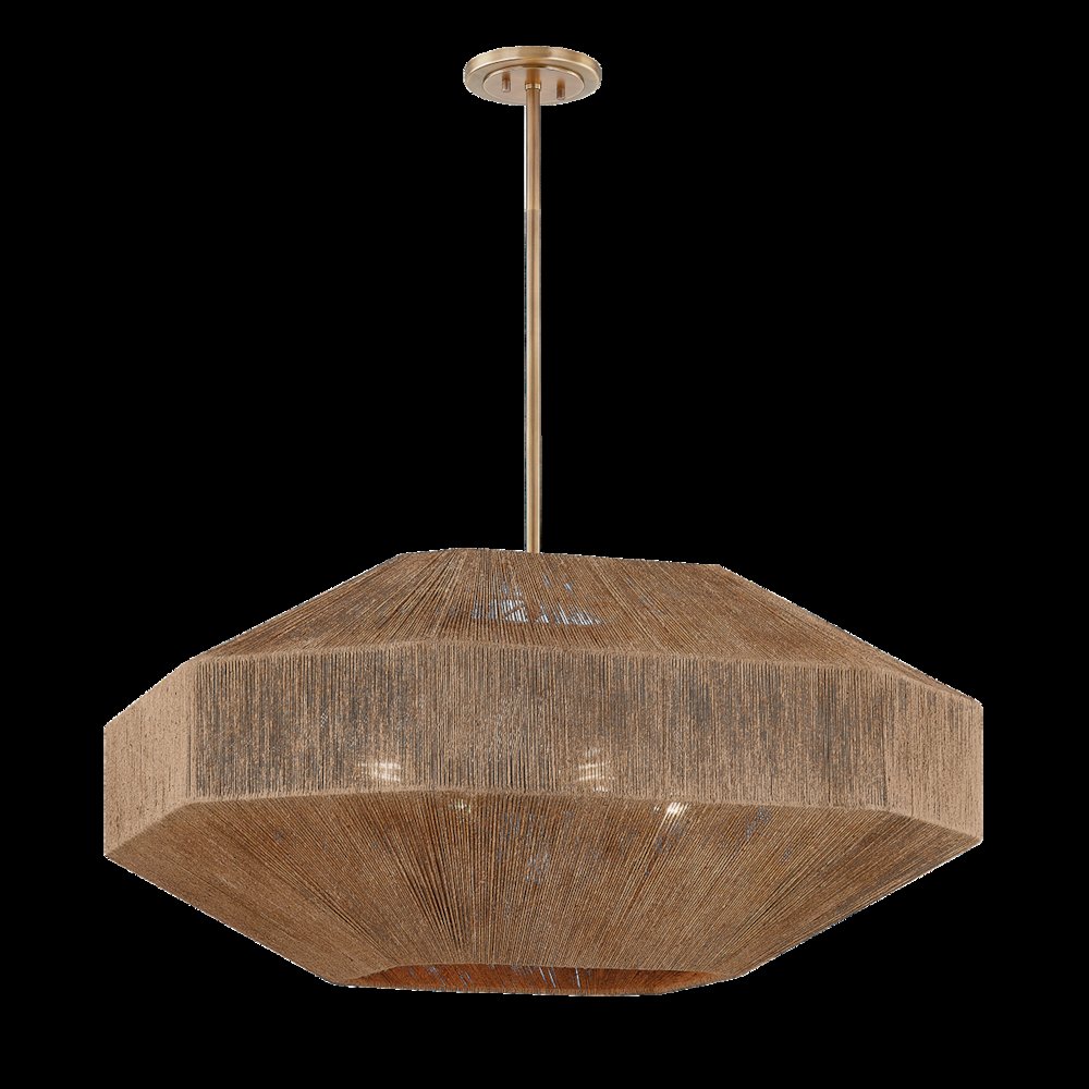 Laken Chandelier, Patina Brass. Picture 1