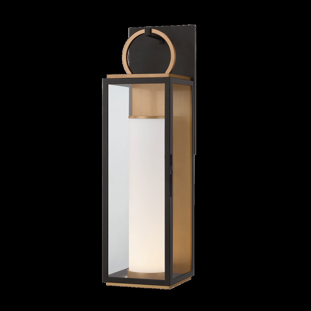 Gareth Exterior Wall Sconce, Patina Brass. Picture 1
