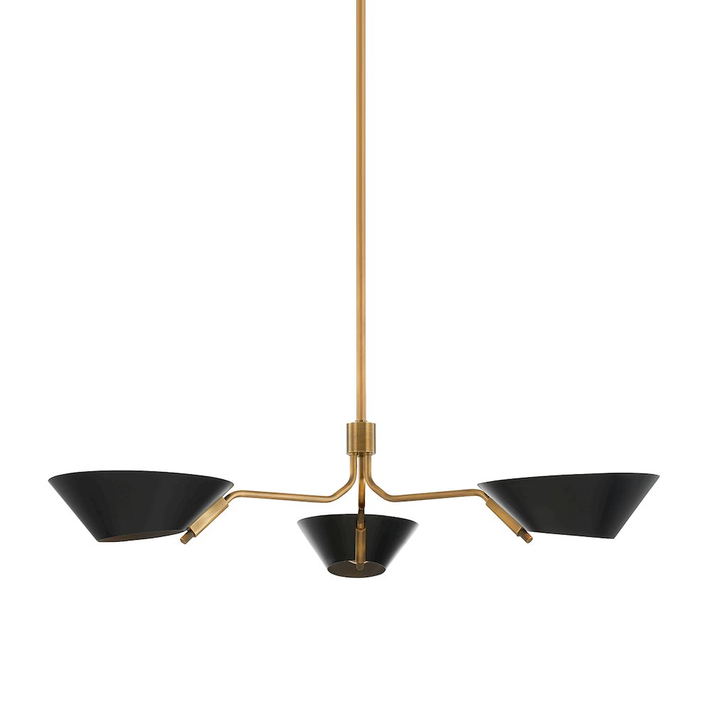 Sacramento Chandelier, Patina Brass. Picture 1