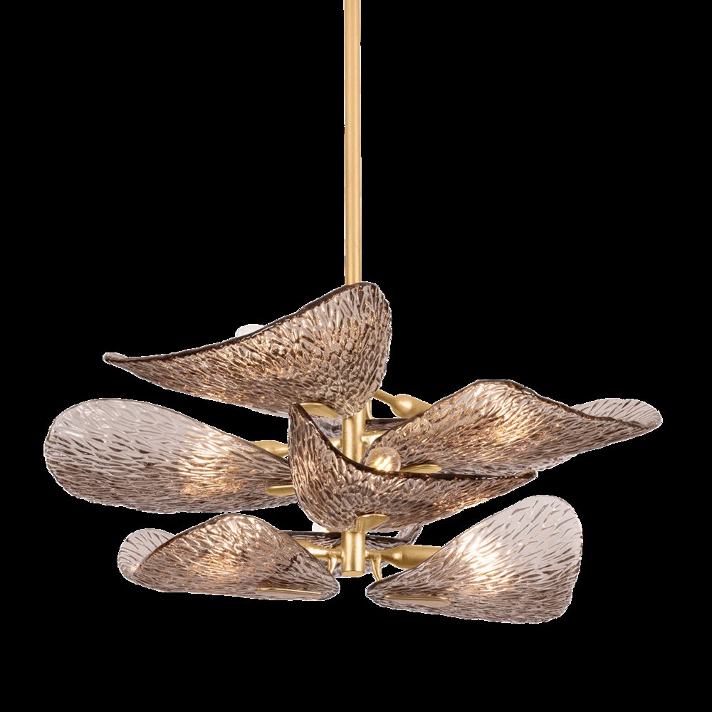 Cardiff Semi Flush, Vintage Gold Leaf. Picture 1