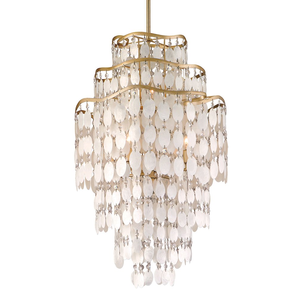 Dolce Chandelier, Champagne Leaf. Picture 1