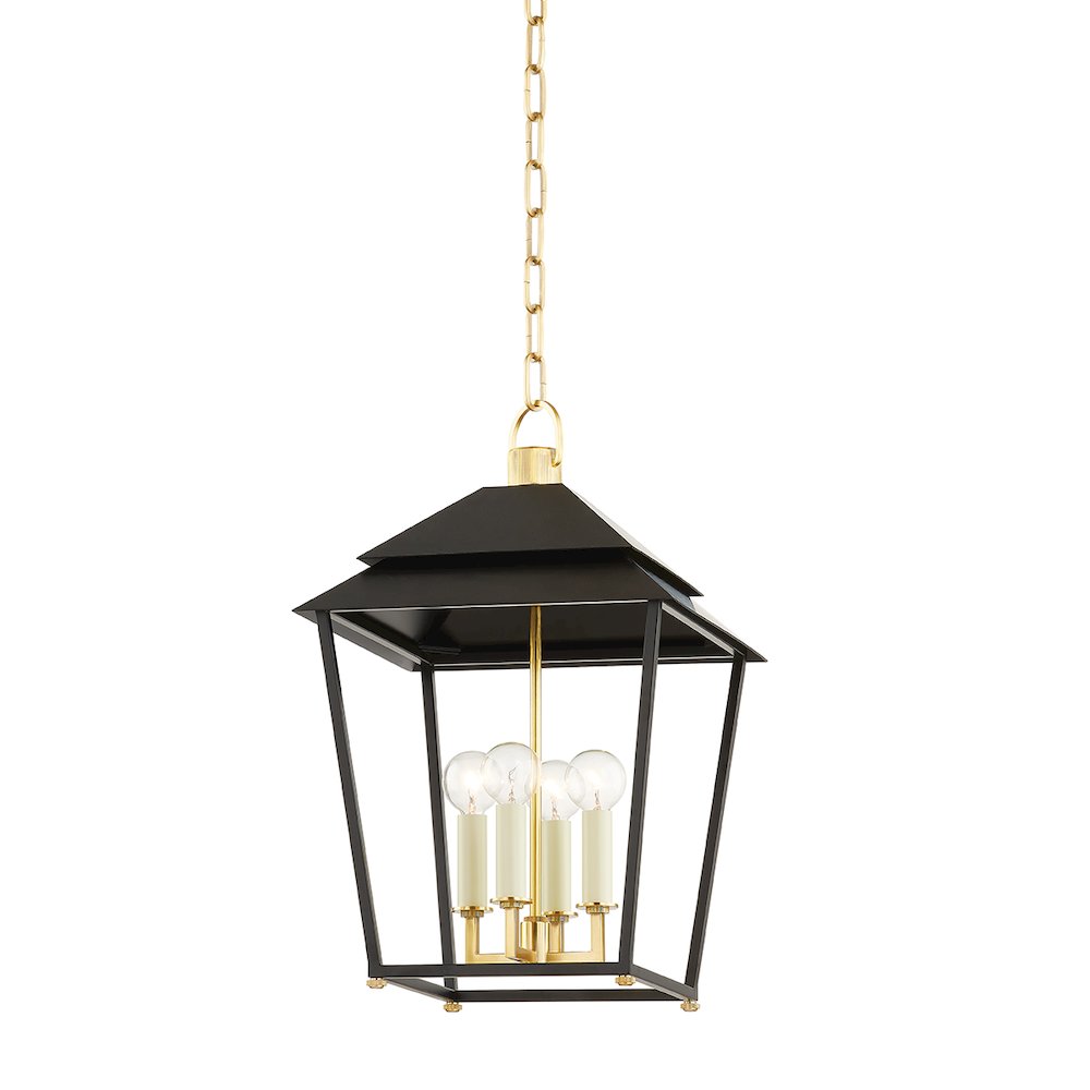 Natick Lantern, Aged Brass. Picture 1