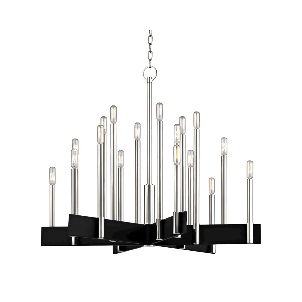 Abrams Chandelier, Polished Nickel. Picture 1