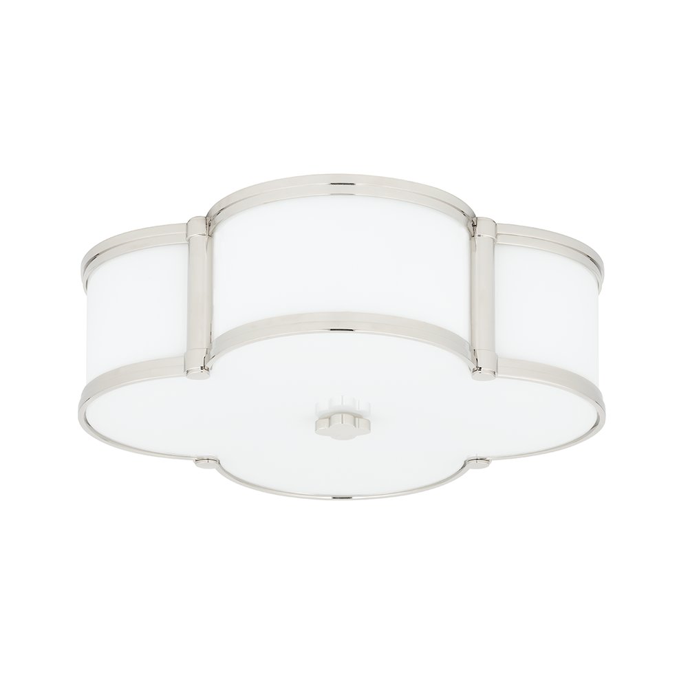 Chandler Flush Mount, Polished Nickel. Picture 1