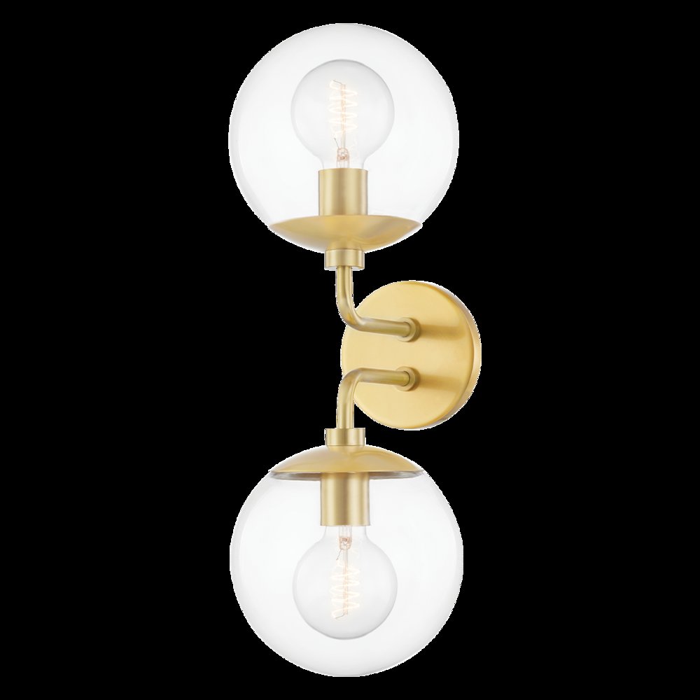 Meadow Wall Sconce, Aged Brass. Picture 1