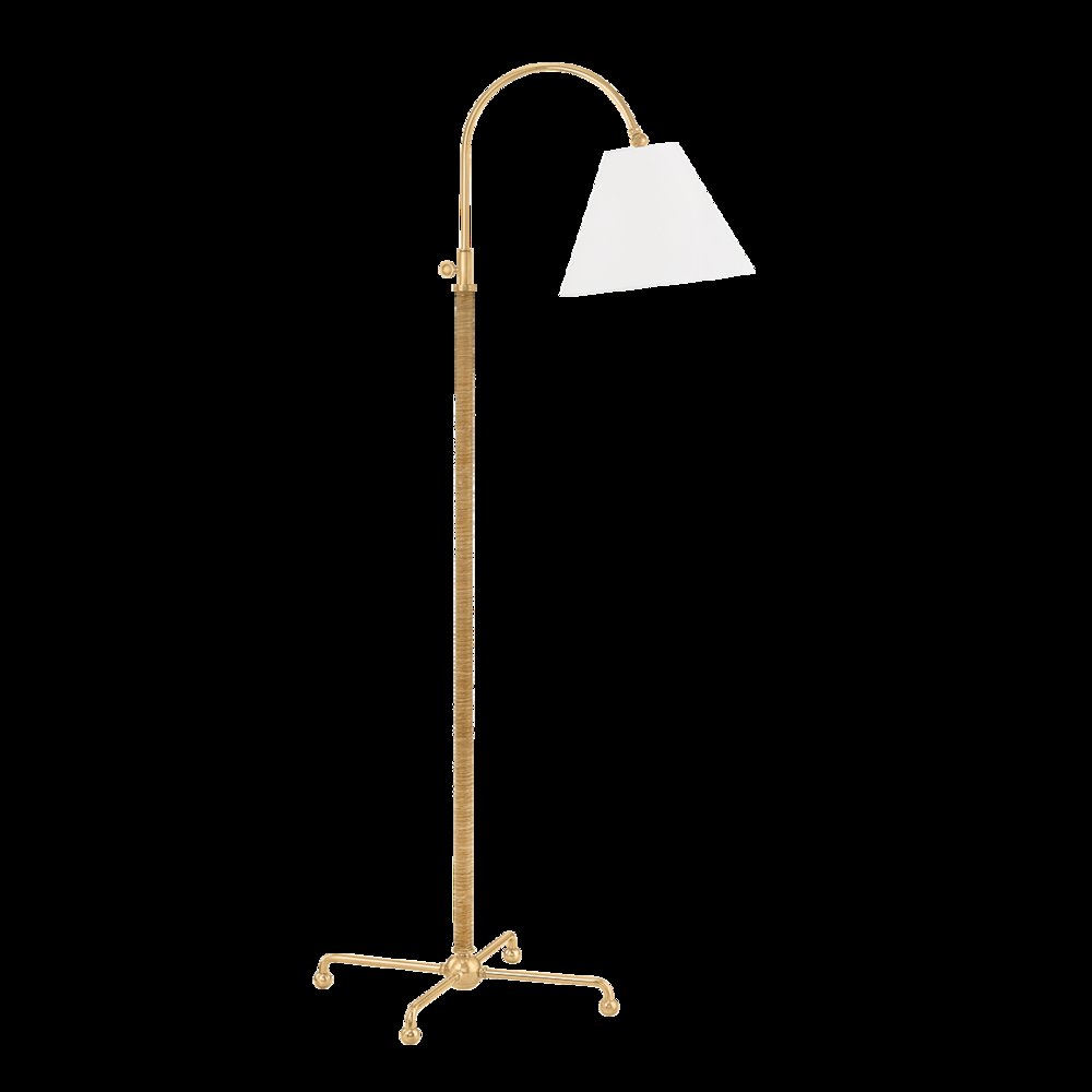 Curves No.1 Floor Lamp, Aged Brass. Picture 1