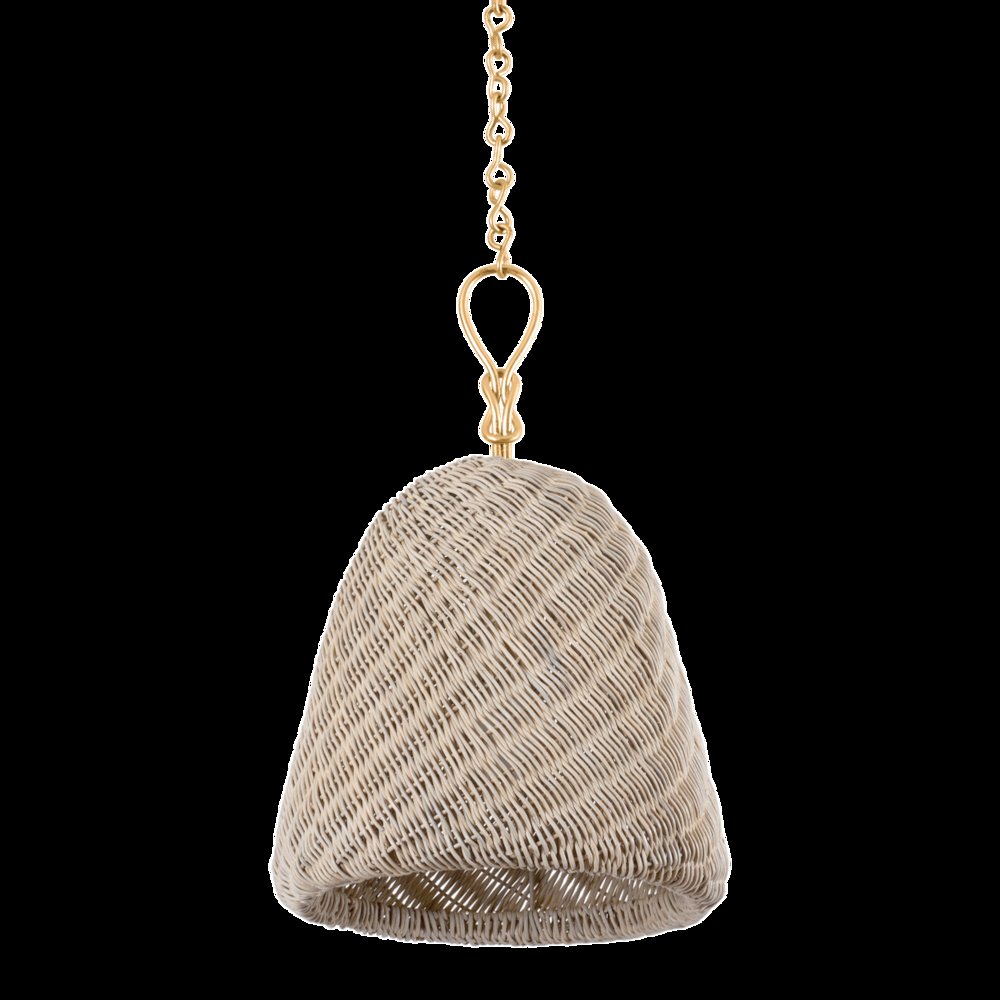 Reina Pendant, Gold Leaf. Picture 1