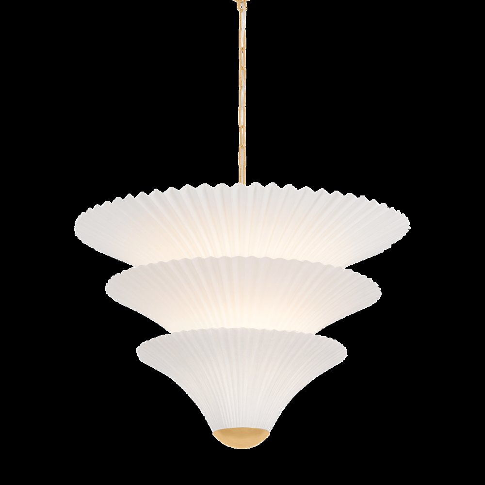 Belluno Chandelier, Vintage Gold Leaf. Picture 1