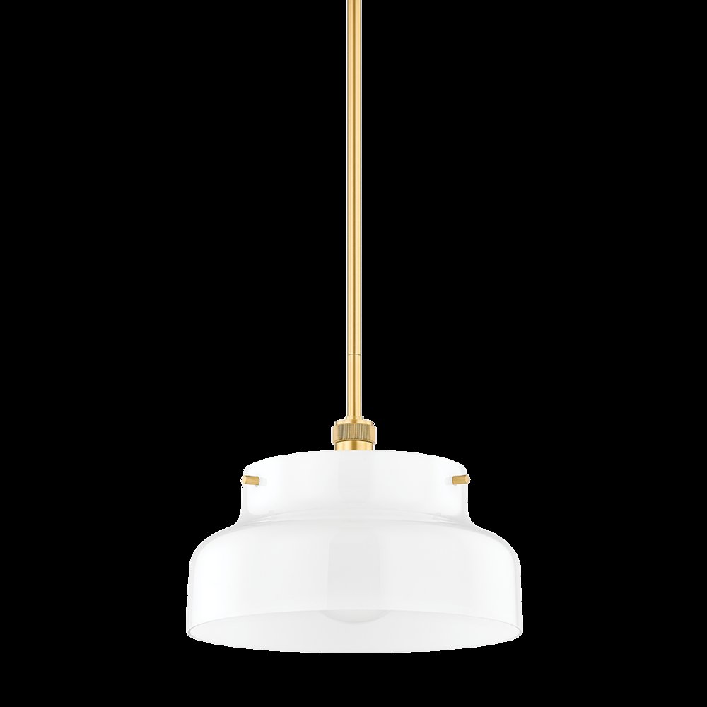 Luella Pendant, Aged Brass. Picture 1