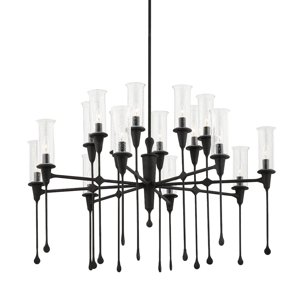 Chisel Chandelier, Black Iron. Picture 1