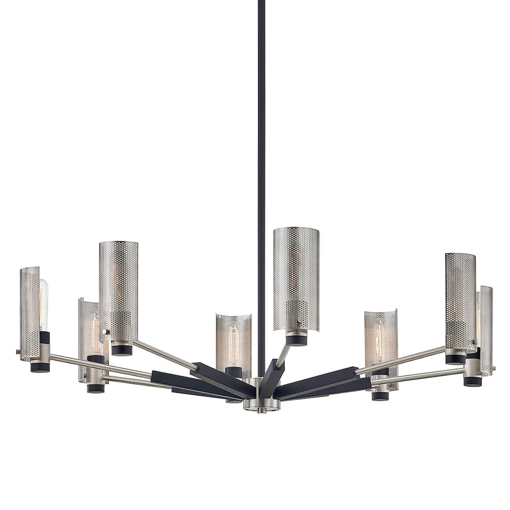 Pilsen Chandelier, Soft Off Black. Picture 1
