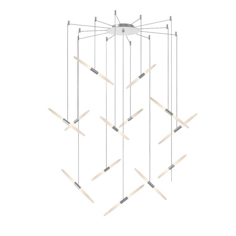 Ballet Pendant, Bright Satin Aluminum. Picture 1