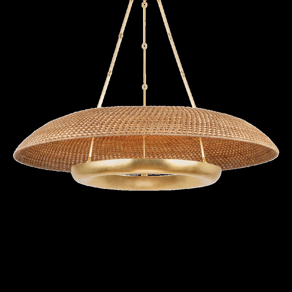 Oaklyn Chandelier, Vintage Gold Leaf. Picture 1