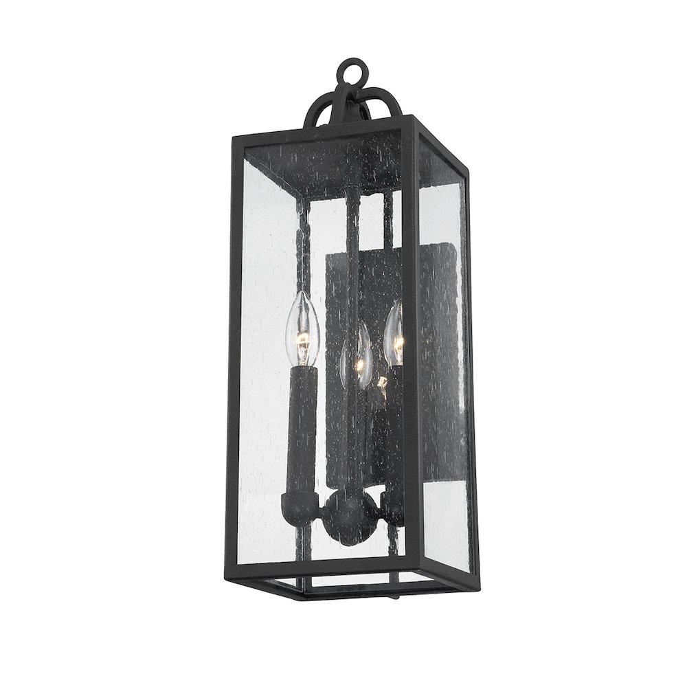 Caiden Exterior Wall Sconce, Forged Iron. Picture 1