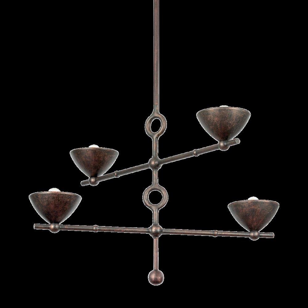 Vishal Chandelier, Black Patina Gold. Picture 1