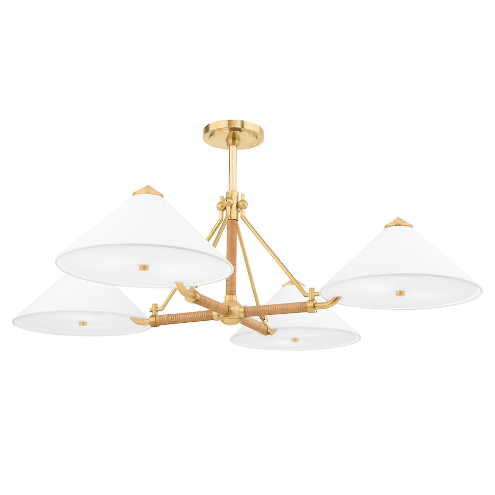 Williamsburg Chandelier, Aged Brass. Picture 1