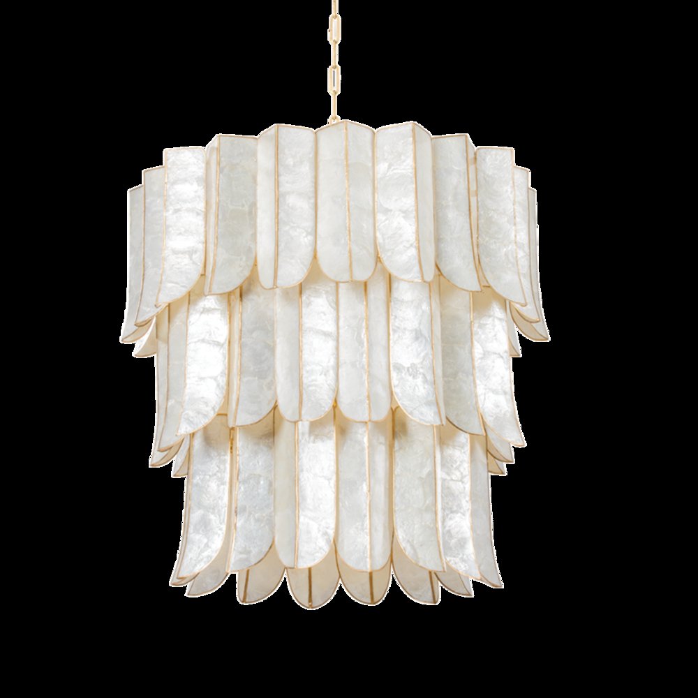 Cartagena Chandelier, Vintage Gold Leaf. Picture 1