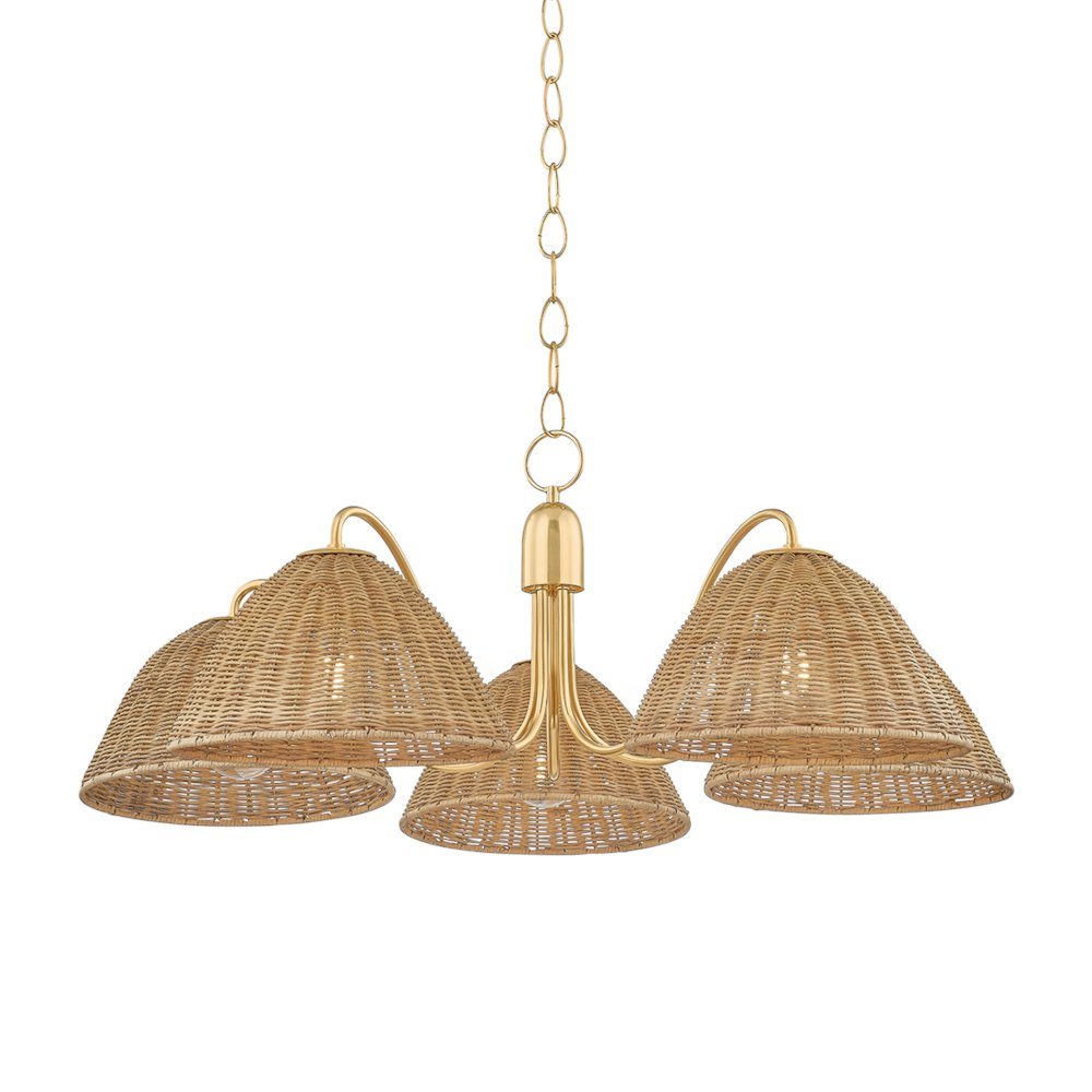 Katniss Chandelier, Aged Brass. Picture 1