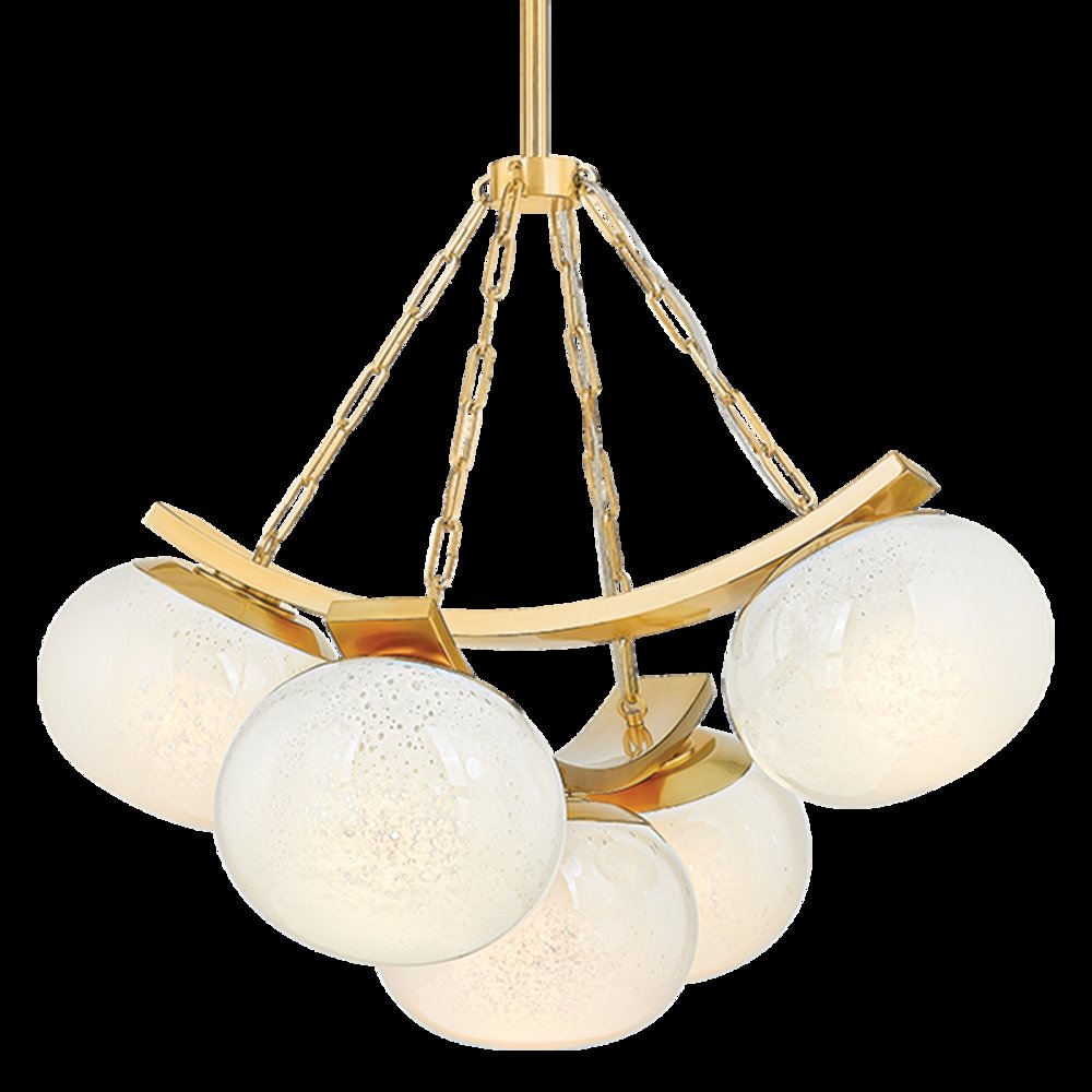 Duxbury Chandelier, Aged Brass. Picture 1