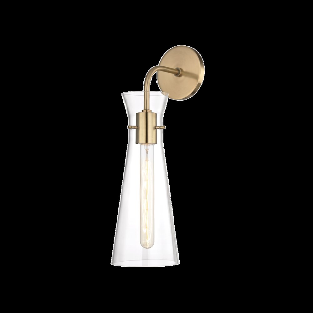 Anya Wall Sconce, Aged Brass. Picture 1