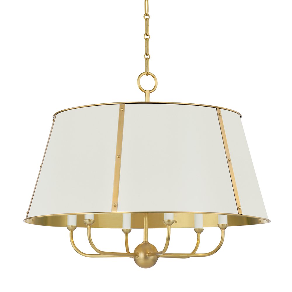 Cambridge Chandelier, Aged Brass. Picture 1