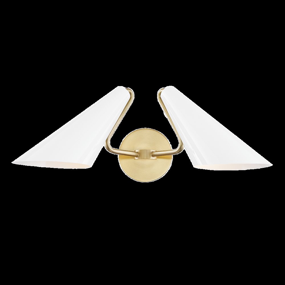 Talia Wall Sconce, Aged Brass. Picture 1