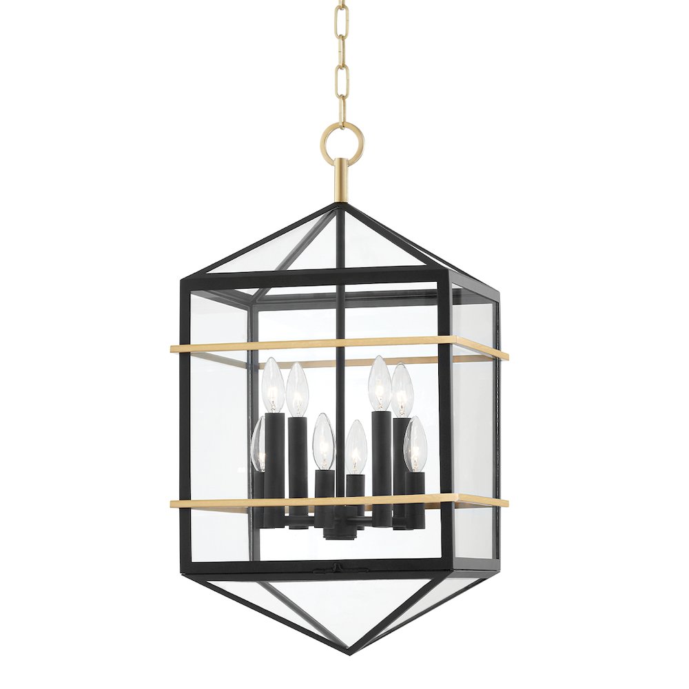 Bedford Hills Lantern, Aged Brass. Picture 1
