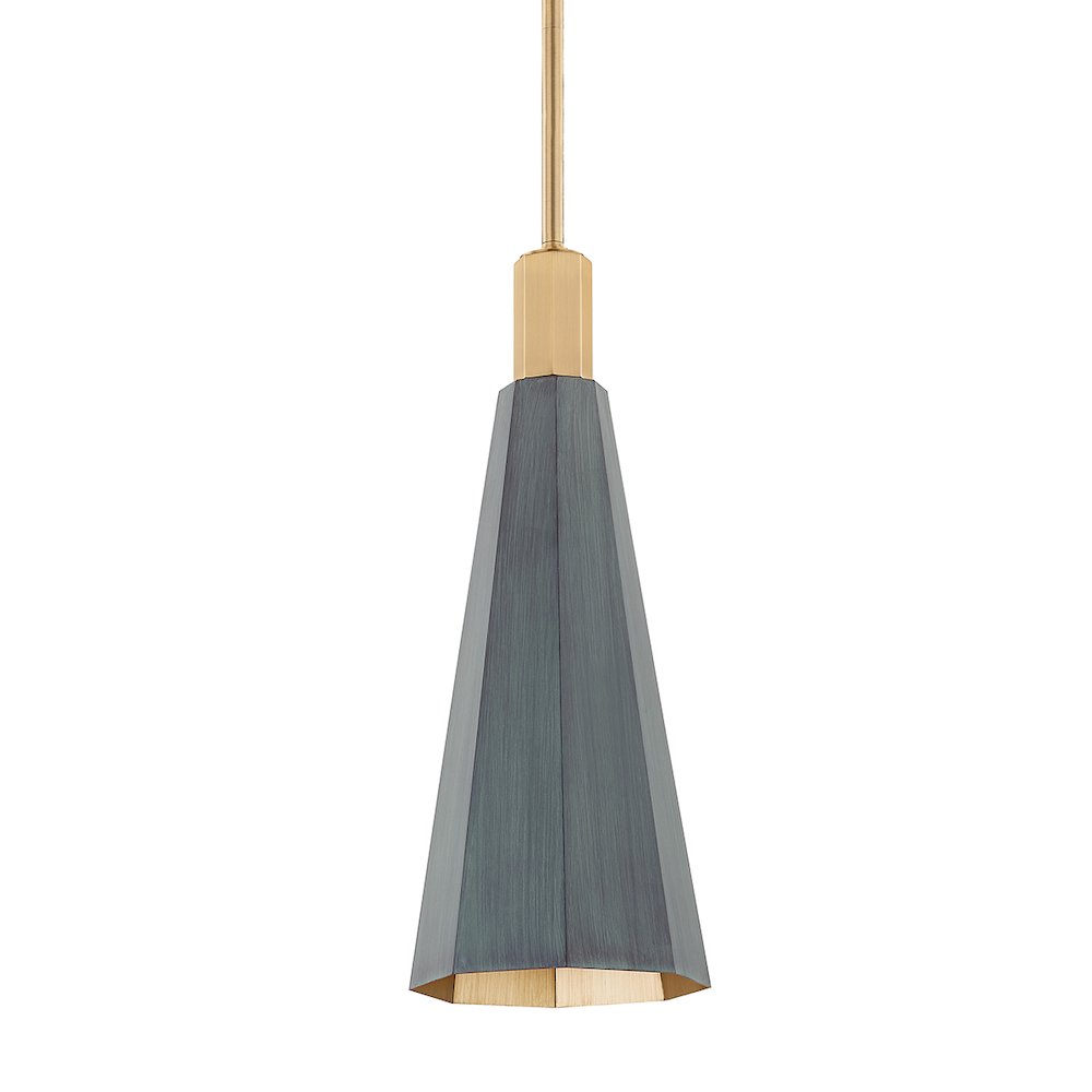Huntley Pendant, Patina Brass. Picture 1
